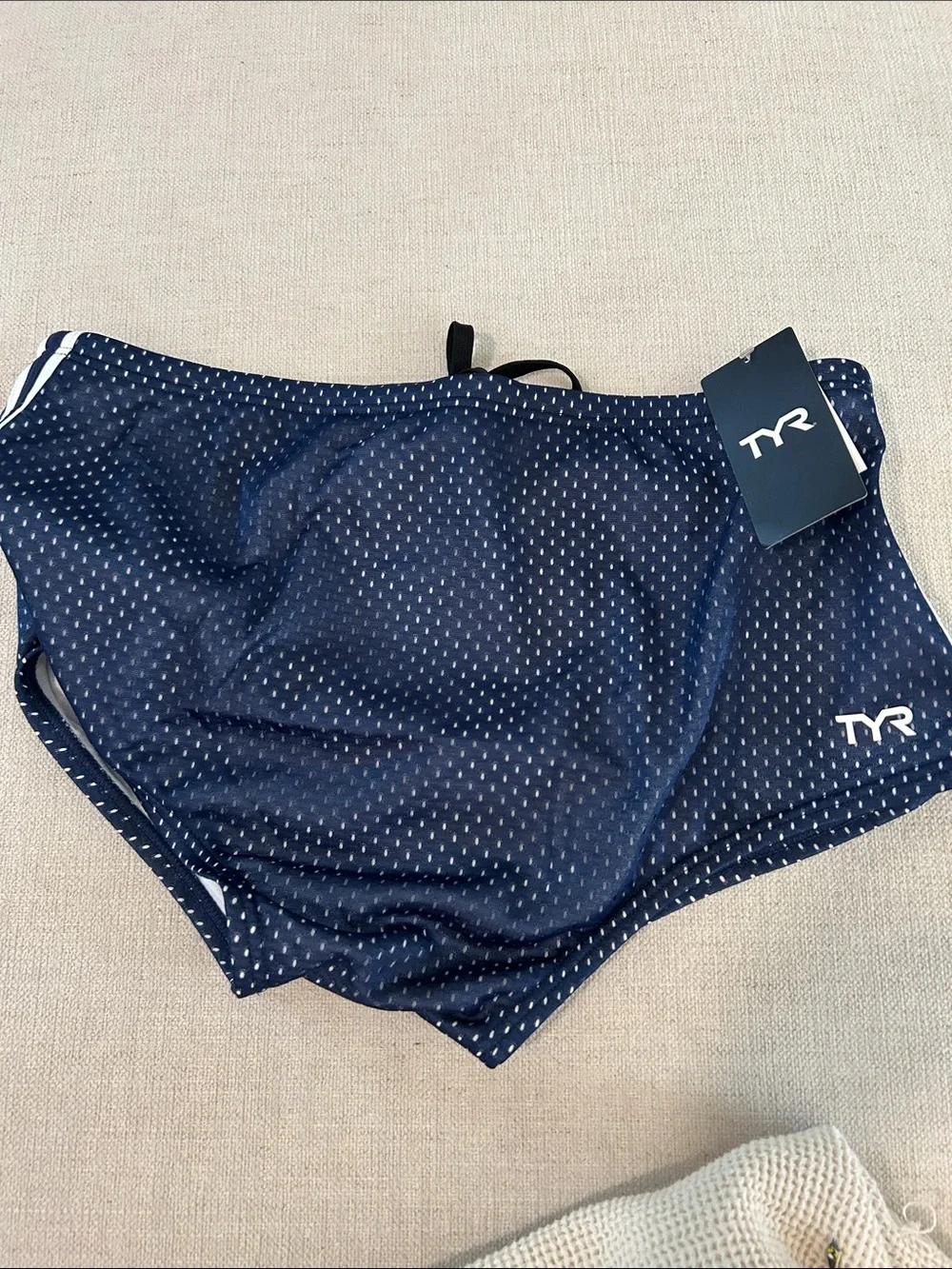 TYR Men’s Poly Mesh Trainer Swim Brief – Drag Suit, Navy,Size 28, NWT